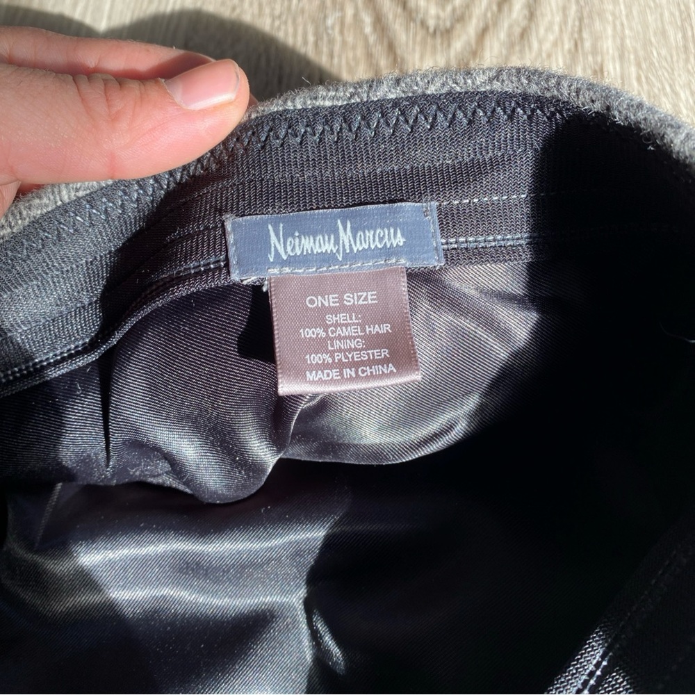 Gray Herringbone Flat Cap - image 2